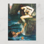 John William Waterhouse The Siren Postcard Briefkaart (Voorkant)