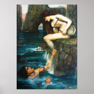 John William Waterhouse The Siren Poster