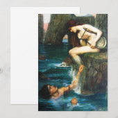 John William Waterhouse The Siren Uitnodigingen (Voorkant / Achterkant)