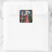John William Waterhouse Tristan en Isolde Vierkante Sticker (Tas)