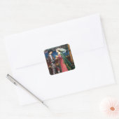 John William Waterhouse Tristan en Isolde Vierkante Sticker (Envelop)