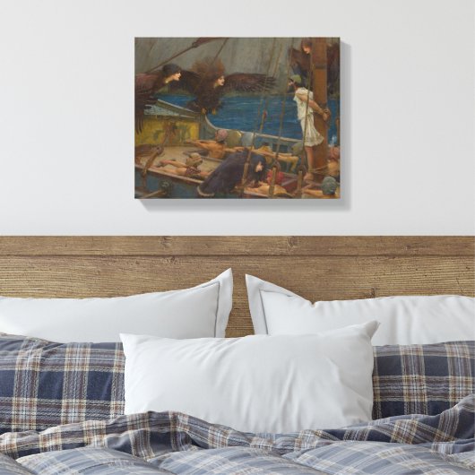 John William Waterhouse - Ulysses en de Sirens Canvas Afdruk (Insitu (Slaapkamer))