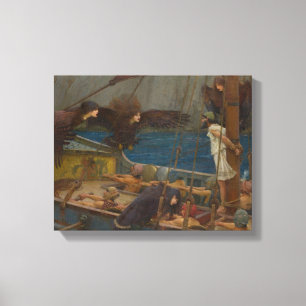 John William Waterhouse - Ulysses en de Sirens Canvas Afdruk