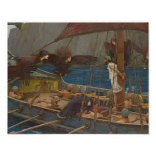 John William Waterhouse - Ulysses en de Sirens Foto Afdruk