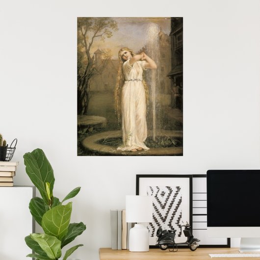 John William Waterhouse Undine Poster (Thuiskantoor)