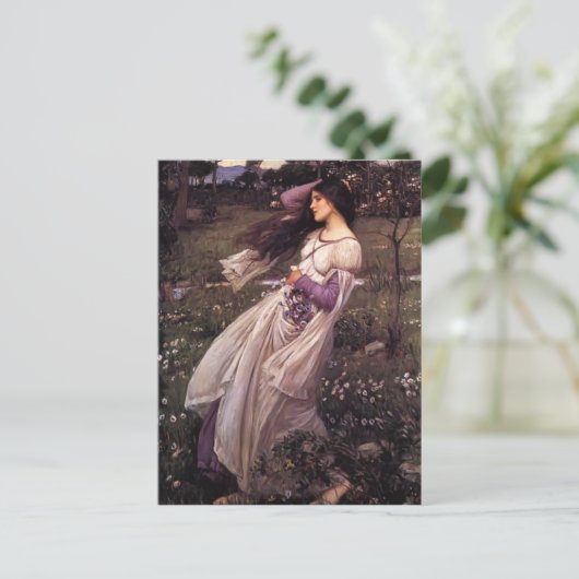 John William Waterhouse- Windbloemen Briefkaart (Staand voorkant)