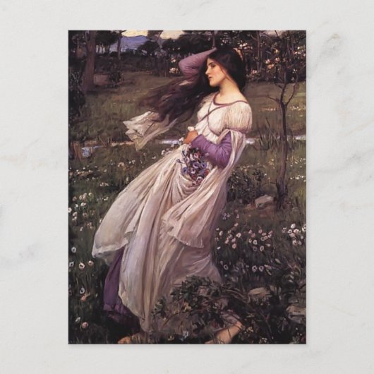 John William Waterhouse- Windbloemen Briefkaart (Voorkant)
