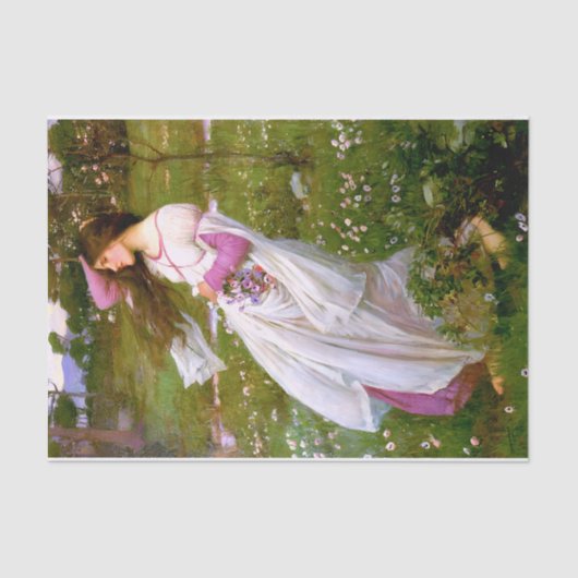 John William Waterhouse Windflowers Windswept Tissuepapier (Voorkant)