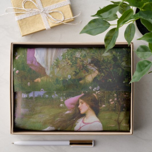 John William Waterhouse Windflowers Windswept Tissuepapier (Geschenk)