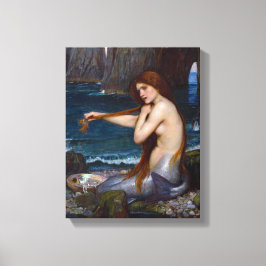 John William Waterhouse Zeemeermin Kunst Canvas Afdruk