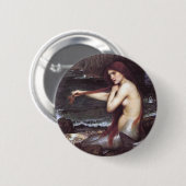 John Wm. Waterhuis Mermaid Ronde Button 5,7 Cm (Voorkant /achterkant)