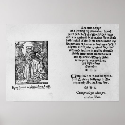 John Wycliffe Poster (Voorkant)