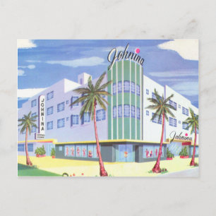  Johnina Hotel, Miami Beach, Florida Briefkaart