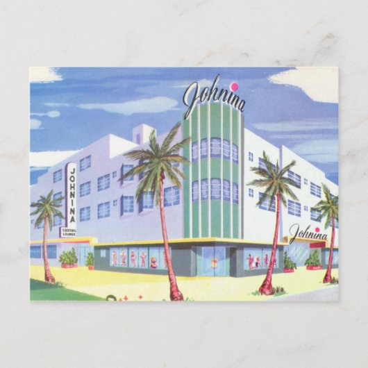  Johnina Hotel, Miami Beach, Florida Briefkaart (Voorkant)