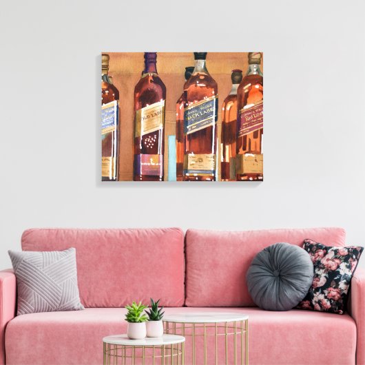 Johnnie Walker Canvas Afdruk (Insitu (Woonkamer))