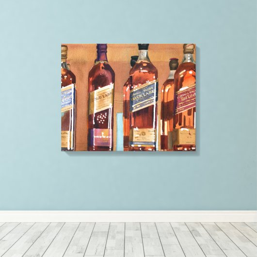 Johnnie Walker Canvas Afdruk (Insitu (Houten vloer))