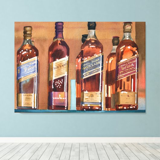 Johnnie Walker Canvas Afdruk (Insitu (Houten vloer))