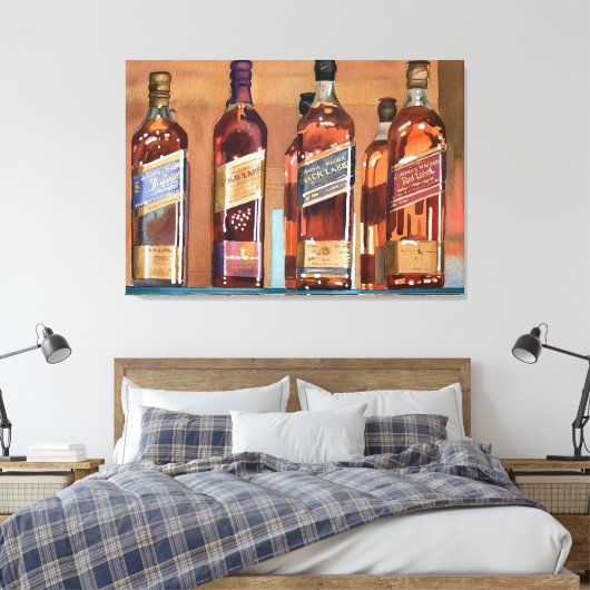 Johnnie Walker Canvas Afdruk (Insitu (Slaapkamer))