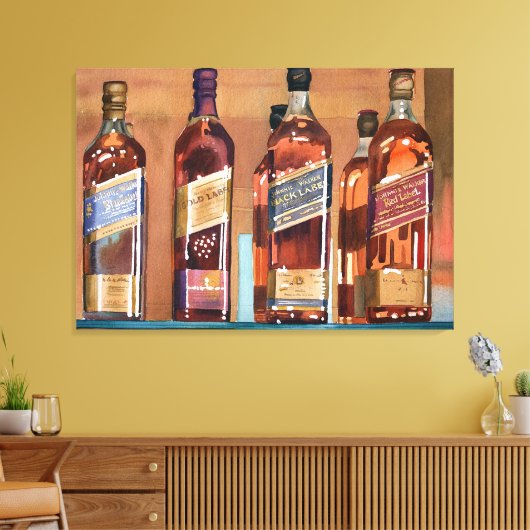Johnnie Walker Canvas Afdruk (Insitu (Woonkamer))