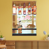 Johnnie Walker en Del Canvas Afdruk (Insitu (Woonkamer))