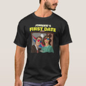 Johnnie's eerste  datum Nostalgia Couples dat T-shirt (Voorkant)