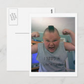 Johnny_1, IK HEB EEN VACATIE NODIG Briefkaart (Voorkant / Achterkant)