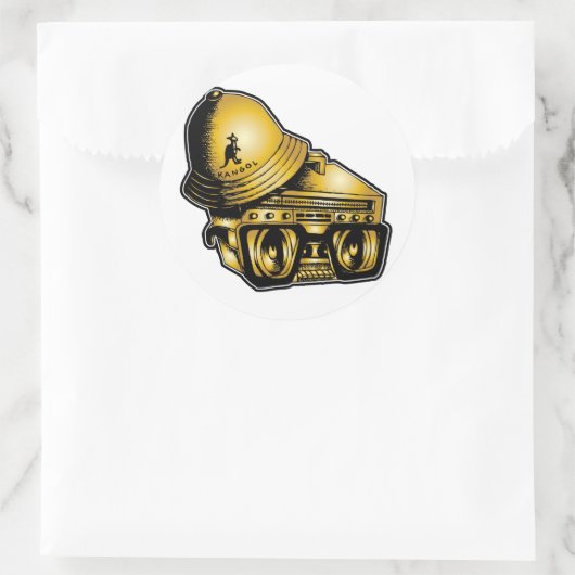 "Johnny 5" Sticker. Ronde Sticker (Tas)