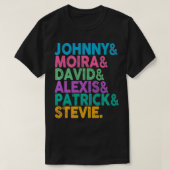 Johnny And Moira And David and Aleis  Apparel Prem T-shirt (Design voorkant)