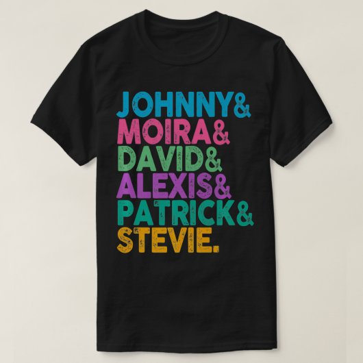 Johnny And Moira And David and Aleis Apparel Prem T-shirt (Design voorkant)