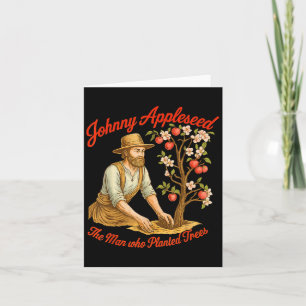 Johnny Appleseed Dag 26 september Retro Tree Kaart