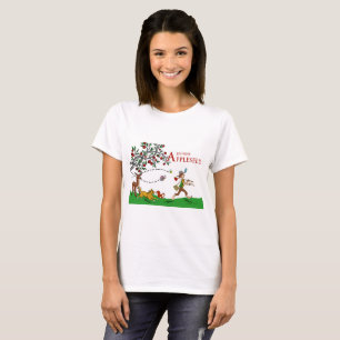 Johnny Appleseed T-shirt, dieren en appelboom T-shirt