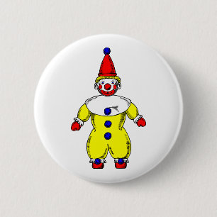 Johnny Automatic Clown Cartoon Ronde Button 5,7 Cm