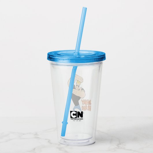 Johnny Bravo Afbeelding Lijst Pose Acryl Drinkbeker (Achterkant)
