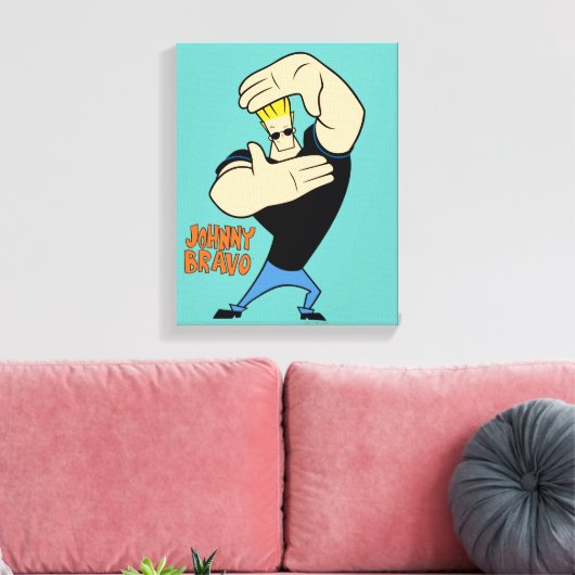 Johnny Bravo Afbeelding Lijst Pose Canvas Afdruk (Insitu (Woonkamer))