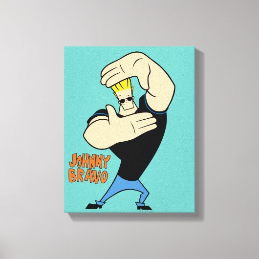 Johnny Bravo Afbeelding Lijst Pose Canvas Afdruk (Voorkant)