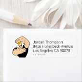 Johnny Bravo Afbeelding Lijst Pose Etiket (Insitu)