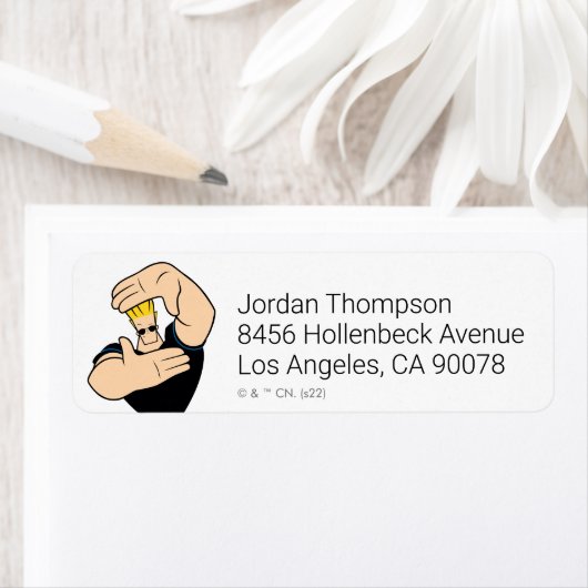 Johnny Bravo Afbeelding Lijst Pose Etiket (Insitu)