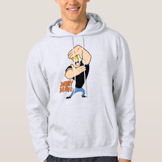 Johnny Bravo Afbeelding Lijst Pose Hoodie (Voorkant)