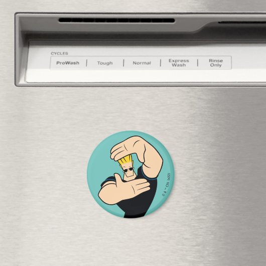 Johnny Bravo Afbeelding Lijst Pose Magneet (Insitu (Vaatwasser))