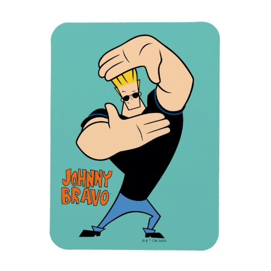 Johnny Bravo Afbeelding Lijst Pose Magneet (Verticaal)