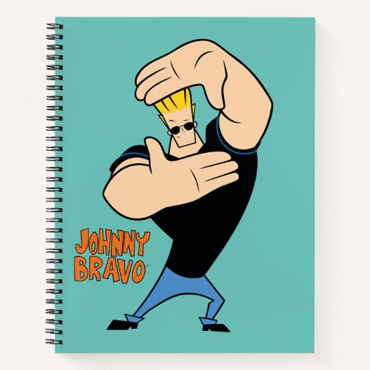 Johnny Bravo Afbeelding Lijst Pose Notitieboek (Voorkant)