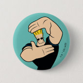 Johnny Bravo Afbeelding Lijst Pose Ronde Button 5,7 Cm (Voorkant)