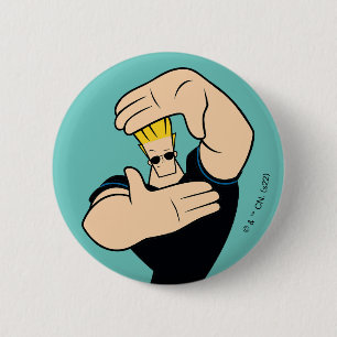 Johnny Bravo Afbeelding Lijst Pose Ronde Button 5,7 Cm