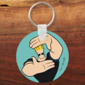 Johnny Bravo Afbeelding Lijst Pose Sleutelhanger (Voorkant)