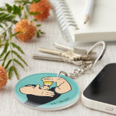 Johnny Bravo Afbeelding Lijst Pose Sleutelhanger (Voorkant Rechts)