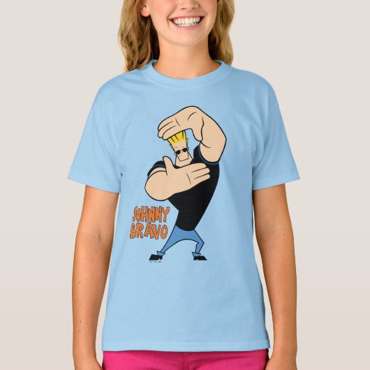 Johnny Bravo Afbeelding Lijst Pose T-shirt (Voorkant)