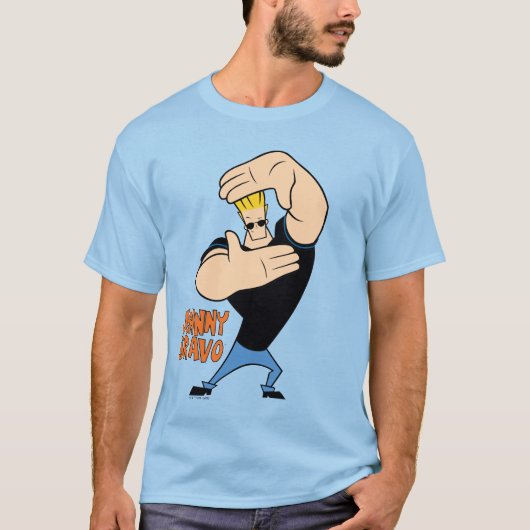 Johnny Bravo Afbeelding Lijst Pose T-shirt (Voorkant)