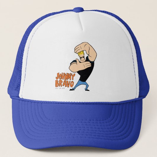 Johnny Bravo Afbeelding Lijst Pose Trucker Pet (Voorkant)