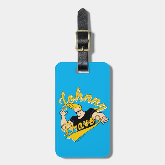 Johnny Bravo Athletic Graphic Bagagelabel (Voorkant verticaal)