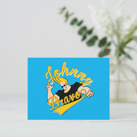 Johnny Bravo Athletic Graphic Briefkaart (Staand voorkant)